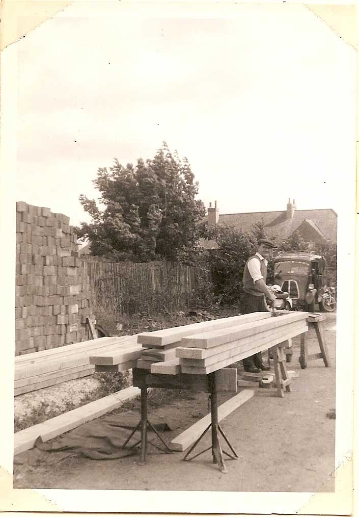 Charlie Laramie and rest of roof timbers